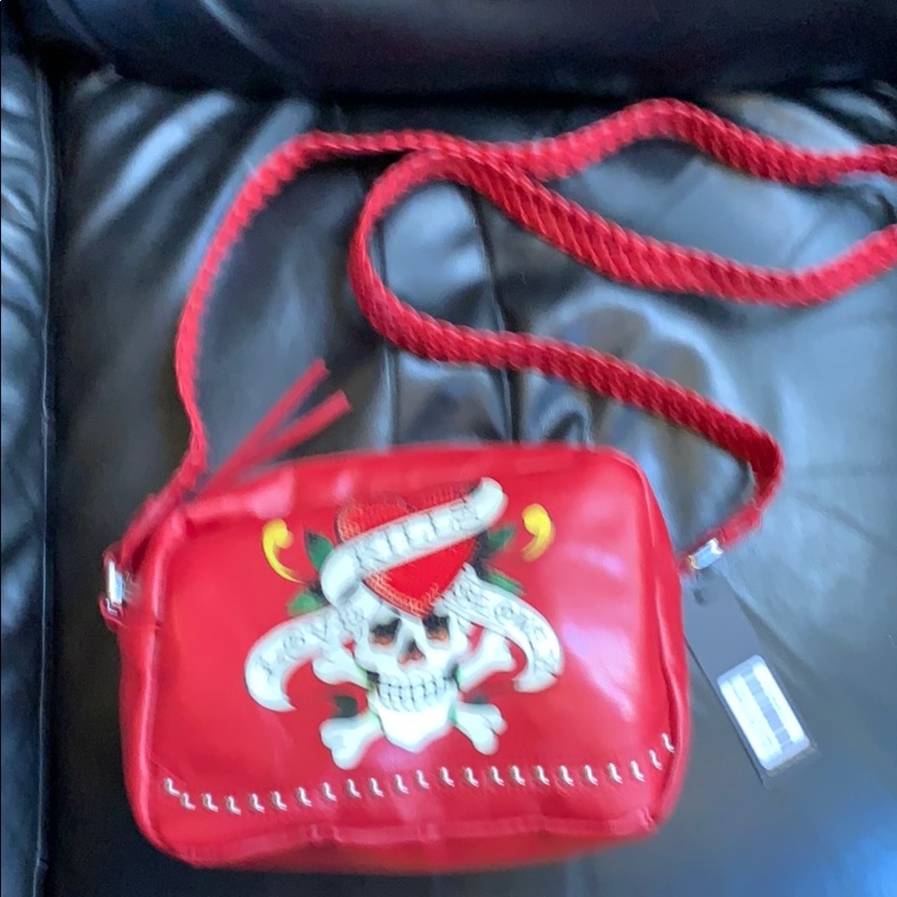 Ed Hardy Love Kills Slowly Purse Cross Body Bag